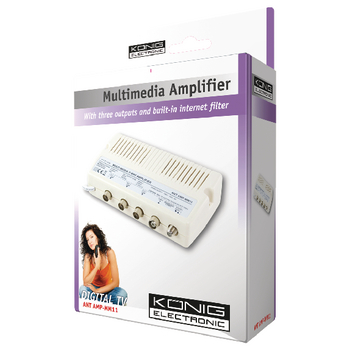 ANT AMP-MM11 Multimediaversterker met drie uitgangen en ingebouwd internetfilter Verpakking foto